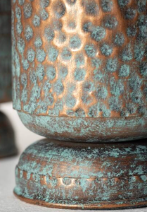 Nouvel arrivage de pots de fleurs en métal ambré doré luxueux martelé brillant intérieur extérieur décoration de jardin vase galvanisé personnalisé - Product Image 3