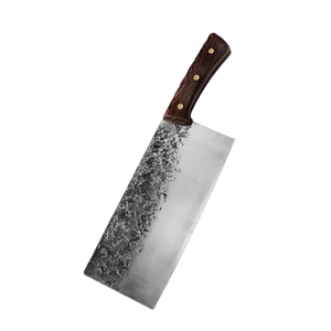 Couteau de boucher professionnel moderne LEGACY BLADES en acier Damas fait main, manche en bois, ambidextre, lame rasoir - Product Image 3