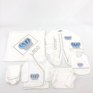 Pelele azul tejido de algodón para recién nacido, personalizado, venta al por mayor, 10 piezas, salida de Hospital - Product Image 6