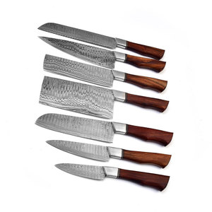 Ensemble de couteaux de cuisine à motif Damas, collection de couteaux de chef en acier Damas durable pour la cuisine quotidienne et les tâches de cuisine - Product Image 6