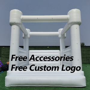 Commerciale all'aperto PVC gonfiabile bianco buttafuori di salto castello rimbalzante Jumper casa di rimbalzo per il matrimonio con scivolo e Pit della palla - Product Image 4