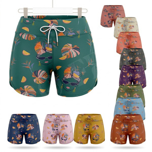 Shorts de yoga pour femmes anti-transpiration, personnalisables avec broderie et impression, extensibles, pour fitness, gym, cyclisme, vêtements de sport d'été, coupe ajustée - Product Image 1
