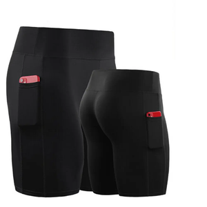 Compression Jogging Short Pants Double-deck Bottoms Gym Fitness Training Sport Shorts Men Compression Shorts Base <b>Layer</b> Stretch - Product Image 1