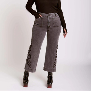 Nuevos Jeans Unisex Pintados y Teñidos a la Moda, Pantalones Vaqueros Anchos Elásticos de Estilo Urbano para Hombre y Mujer - Product Image 1