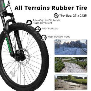 Bicicletta da Montagna 27.5 Pollici con Sospensione Completa, Doppi Ammortizzatori Anteriori e Posteriori, Freni a Disco Meccanici, 27 Velocità, Progettata per Ciclisti Esperti - Product Image 2