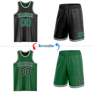 Ensemble d'uniformes de basketball réversibles à séchage rapide, maillot en maille 100 % polyester, uniforme athlétique sublimé, kit d'équipe pour l'entraînement et le club - Product Image 2