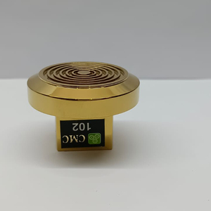Round <b>Brass</b> Furniture <b>Knob</b> with Concentric Ring Design for Drawer Cabinet Hardware Traditional Style Durable Finish - Product Image 5