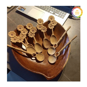 ช้อนไม้เนื้อแข็ง อุปกรณ์ทำครัวสำหรับคนและเสิร์ฟ - Product Image 1