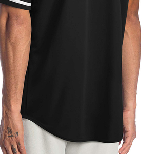 T-shirts de baseball en gros pour équipes, col en V, personnalisables avec logo imprimé par sublimation, style pull-over, coupe ample hip-hop, prix abordable - Product Image 5
