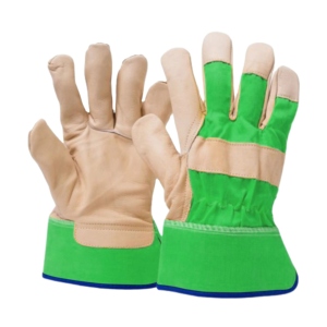 Gants de travail canadiens de qualité supérieure, résistants, en cuir de vachette grainé, avec dos en caoutchouc, protection industrielle des mains, utilisation domestique - Product Image 4