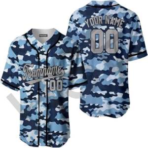 Camiseta de Béisbol con Camuflaje Personalizado - Product Image 5