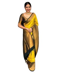 EL ÚLTIMO DISEÑADOR HERMOSO RICO PALLU JACQUARD TRABAJA EN TODO EL SAREE. - Product Image 1