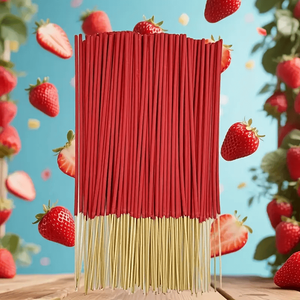 6 Bastoncini d'Incenso Aromatizzati alla Frutta 25,5cm/10,04in Aromi Ricchi Cantalupo Fragola per Aromaterapia Diffusori Portaincenso - Product Image 1