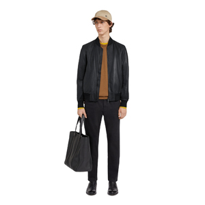 Chaqueta de Motociclista de Cuero Genuino para Hombre, Corte Ajustado, con Cuello Alto, Diseño Elegante y Moderno, Personalizable - Product Image 2