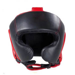 Protector de Cabeza de Boxeo Five B, Equipo de Entrenamiento Protector de Cuero, Negro y Rojo, Unisex, Casco Deportivo para Adultos, Cierre de Velcro, Cascos de MMA - Product Image 1