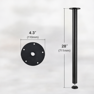 28" Adjustable Desk <b>Legs</b>, Reinforced Steel Office Table <b>Furniture</b> <b>legs</b> Set of 4 for DIY, 1200 lbs Load Capacity EDPTBL025 - Product Image 2