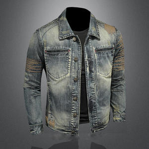 2026 Wholesale Mens Denim Jacket <b>Plus</b> <b>Size</b> Cargo Jean <b>Coat</b> Multi Pocket Breathable Casual Outerwear Customizable Clothing Supply - Product Image 2