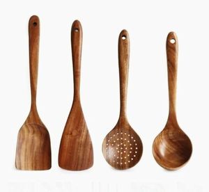 Cuillère et fourchette en bois faites à la main, ustensiles de table, accessoires de cuisine, rustiques, compatibles lave-vaisselle, écologiques - Product Image 6