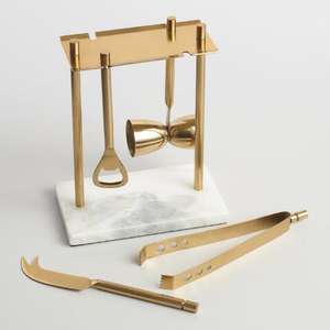 Juego de Bar de Acero Inoxidable Acanalado de Lujo, 7 Piezas, Kit Profesional para Bartender con Cubitera, Coctelera y Bandeja, Herramientas para Cocteles, Ideal para Regalo - Product Image 3