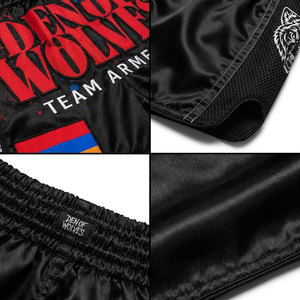 กางเกง MMA ซับลิเมชั่นสำหรับผู้ชาย-ผ้าโพลีเอสเตอร์/ไนลอนระบายอากาศได้ดี บริการ OEM แบรนด์ดัง กางเกงฝึกซ้อมมวยไทย ชกมวย - Product Image 6