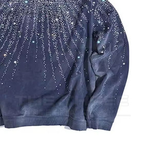 Sudadera con Capucha Personalizada para Hombre con Pedrería, Ropa de Moda de Primera Calidad, Estilo Urbano Moderno, Suave y Cómoda - Product Image 3