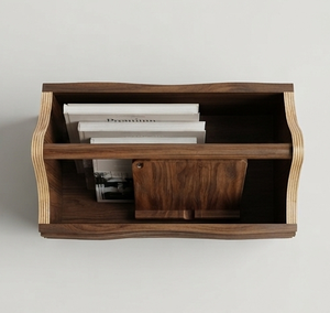 Cesta de Almacenamiento Multifuncional Moderna de Una Sola Capa, Color Marrón, Hecha a Mano, de Madera, para Cocina, Uso Doméstico, Venta al Por Mayor - Product Image 4