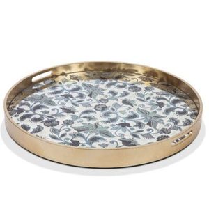 Plateau de service rectangulaire en bois émaillé fait main, plateau décoratif multifonctionnel pour bijoux et aliments, articles en bois émaillé avec finition dorée - Product Image 3