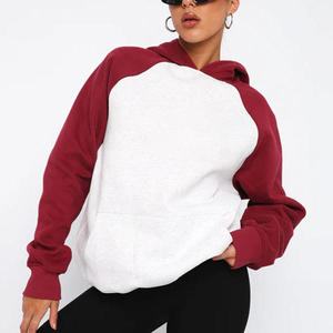 Sweat-shirts et hoodies décontractés pour femmes, surdimensionnés, à bas prix, noirs, unis, respirants, personnalisés, 100% coton - Product Image 1