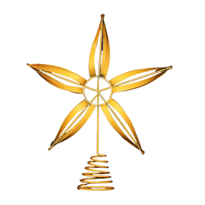 Nouvelles lumières décoratives pour le sommet du sapin de Noël, étoiles lumineuses, fournitures décoratives, art en fer métallique, style européen et américain - Product Image 1