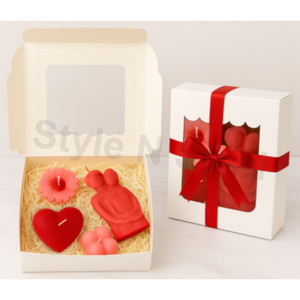 Bougie sculptée artisanale en cire de soja parfumée pour couple, pour Noël, la Saint-Valentin, Halloween, Ramadan, Diwali, célébrations de fêtes - Product Image 3