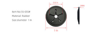 Patchs en plastique circulaires de couleur noire avec motif étoile, flexibles et autocollants - Product Image 3