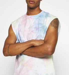 Camisetas de tirantes deportivas para hombre con estampado tie-dye y LOGO personalizado, elásticas y suaves, sin mangas, para fitness, tendencia 2026 - Product Image 6