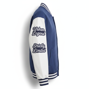 Veste de baseball bleue pour homme <span class=keywords><strong>Jack</strong></span> & Jones avec manches blanches et lettrage brodé, style preppy, vêtement d'automne - Product Image 4