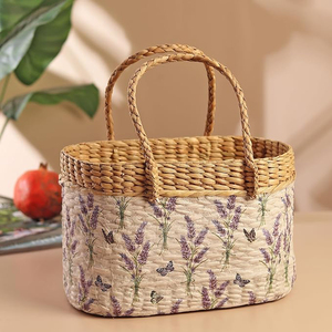 Home Decoration Reasonable Price Rattan <b>Storage</b> Fruit Serving <b>Basket</b> With Handle Woven Wicker <b>Basket</b> Laundry Usage Multipurpose - Product Image 1