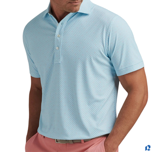 Camisa Premium para Hombre, Corte Regular, Manga Corta, Spandex/Poliéster, Cuello Redondo, Sólida, Antiarrugas, Personalizable con Logotipo, para Golf - Product Image 3