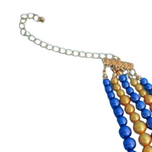 Ensemble de colliers personnalisés bleu et or avec lettres grecques, bijoux fantaisie, pendentif tendance, cadeau pour événements de sororité et fêtes - Product Image 5