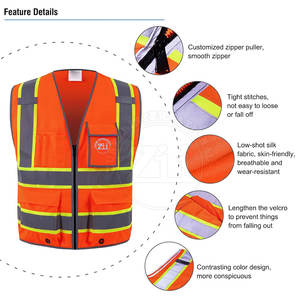 เสื้อกั๊กสะท้อนแสง LED คุณภาพสูง ANSI Class 1 กันน้ำ สำหรับใช้งานกลางแจ้ง เพิ่มความปลอดภัย มองเห็นได้ชัดเจน พร้อมโลโก้สั่งทำได้ ใช้งานได้หลากหลาย - Product Image 2