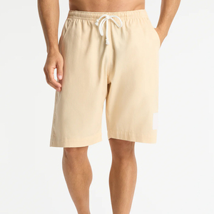 Venta al por mayor de pantalones cortos de algodón con cintura elástica y logotipo personalizado de FIFTH GEAR INTERNATIONAL, pantalones cortos de lana lisos de alta calidad para hombre. - Product Image 5