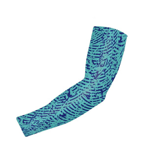 Manga de compresión para brazo, longitud completa, estampado floral, verde, poliéster, UPF50+, ropa deportiva para mujer - Product Image 5