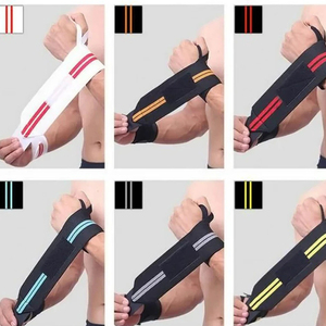Correas de Levantamiento de Pesas Acolchadas y Flexibles de Algodón con Logotipo Personalizado Anax Sport Unisex, Vendas Elásticas para Muñecas, Vendas de Boxeo de PU para Fitness - Product Image 6