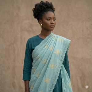 Voiles Hijabs Blancs en Polyester pour Femmes AHE, Dentelle Creuse à Œillets, Strass Floraux, Doux, Respirants, Hypoallergéniques, 200g - Product Image 5