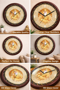 Horloge murale personnalisée Guru Nanak Dev Ji, finition dorée, décoration spirituelle sikh pour la maison, cadeau pour le Nouvel An et la remise des diplômes - Product Image 3