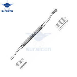 Lime à os Miller-Colburn, longueur 18 cm / 7 pouces, largeur 7 mm et 5 mm, instrument de limeage osseux à double extrémité avec dents plates - Product Image 6