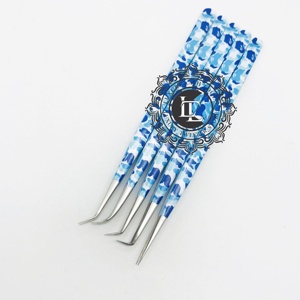 แหนบปลายแหลมสแตนเลสคุณภาพสูงสำหรับต่อขนตา เคลือบกระดาษแบบกำหนดเอง ทดสอบด้วยมือ ทนทาน รับทำโลโก้ตามสั่ง - Product Image 4