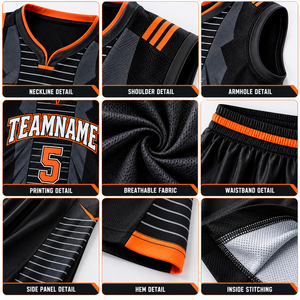 Ensemble de maillot et short d'entraînement de basketball sublimé personnalisé pour jeunes, léger et respirant, vente en gros - Product Image 3