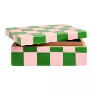Unique Rectangle Resin Inlay Decorative Jewelry Box Handmade Storage Organizer for Rings Other Home Storage & Organization - Product Image 2