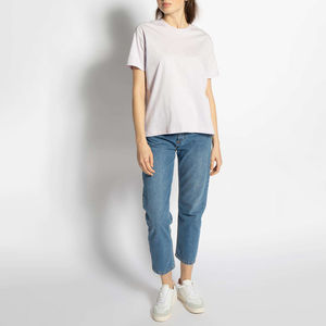 Nueva Camiseta de Cuello Redondo para Mujer 2026, Camisetas de Verano Lisas para Mujer al por Mayor, Impresión Personalizada, Servicio OEM, Diseño Personalizado - Product Image 2