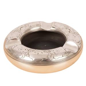 Finest Quality Silver Metal Ashtray Handcrafted Ornate Floral Engraved Home Decor <b>Smoking</b> Accessory For Cigarettes & Cigars - Product Image 3