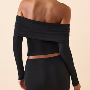 Chemises à manches longues et épaules dénudées sur mesure pour femmes, vêtements de mode urbaine et de plein air pour adultes et jeunes filles - Product Image 6