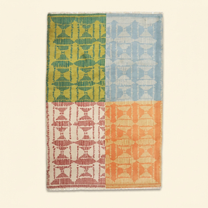 Tapis en laine tufté à la main multicolore Mosaïque Quatre Saisons, écologique, antidérapant, géométrique moderne, à blocs de couleur, pour salon - Product Image 2